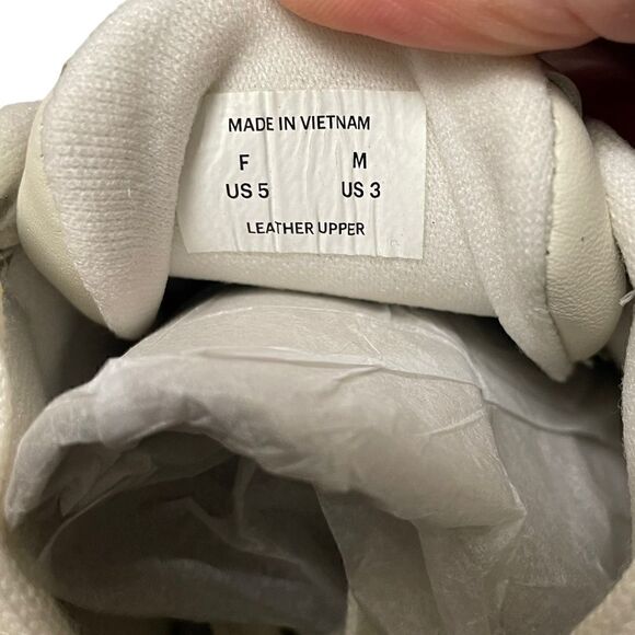 Everlane NWOB The Trainer Sneakers in Neutral Off White w Mustard Yellow Size 5 - Picture 8 of 9